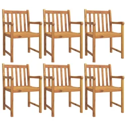 Vrtne stolice 6 kom 56 x 55,5 x 90 cm od masivnog drva bagrema