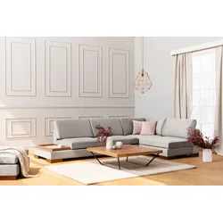 Atelier del Sofa Ugaona garnitura Tulip 97x80x313cm Svetlosiva