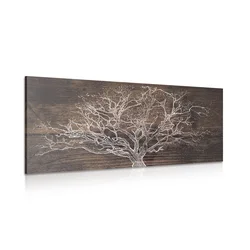 Slika drevo na lesenem ozadju - 120x60