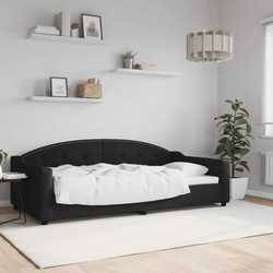 Dnevni krevet crni 100 x 200 cm od tkanine