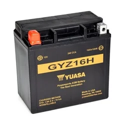 Yuasa Super MF GYZ16H Motorcycle Battery (integrated)