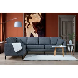 Atelier del Sofa Ugaona garnitura Tempo 83x90x300cm Tamnosiva