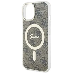GUESS Maska za telefon iPhone 15 6.1, GUHMP15SH4STW, Magsafe, Braon