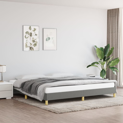 Den Posteljni okvir temno siv 200x200 cm blago