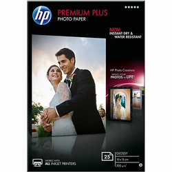 HP Premium Plus Glossy Photo Paper 25 shts, 10x15 (CR677A)