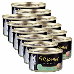 Konzerva mačje hrane Miamor Filet, tuna in zelenjava, 12x100 g