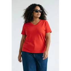 Trendyol Curve Ženska majica Tbbss25Bf00062, Crvena