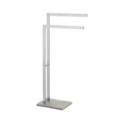 WENKO 20603100 - Stalak za peškire GRANIT 43,5x86,5 cm, nerđajući čelik/satin/siva