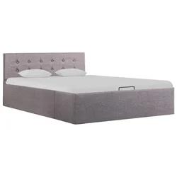 Vidaxl Dvižni posteljni okvir taupe blago 120x200 cm