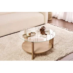 Hanah Home Klub sto Clara, 75x40x75 cm, Boje hrasta