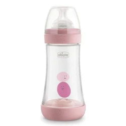 Chicco Plastična flaša perfect5 240ml roze 0m+ silikon