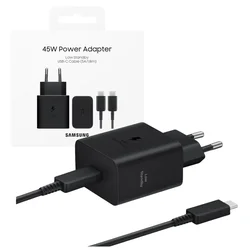 SAMSUNG Kućni punjač TYPE C 45W 5A 1.8m CRNI EP-T4510-XBE
