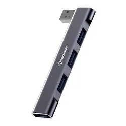 Hub postaja Techsuit ZenithDock 4v1 (H14) USB-A - 3x USB-A 2.0, 1x USB-A 3.0 - siva