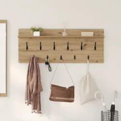 Vješalica za kapute na zidu Umjetnički hrast 100 x 40 x 12 cm