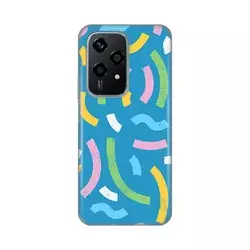Maska za mobilni telefon Honor 200 Lite HAPPY LINES BLUE PRINT