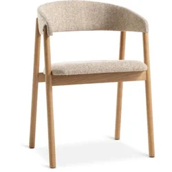 Dining chair VOSTRUP beige/n.oak