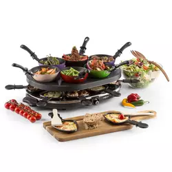 ONECONCEPT WOKLETTE, stolni roštilj, Raclette GRILL, WOK, 1200 W, 6 osoba, neprijanjajuća podloga