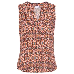 LASCANA Bluza  bež / rjava / temno zelena / vinsko rdeča
