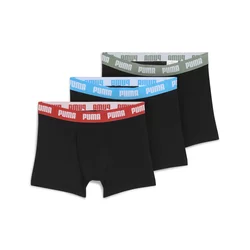 Mens Puma Boxer Briefs 3 Pack, Black, Size 2, Clothing