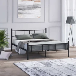 Hanah Home Francuski ležaj Akin, 120x88x200 cm, Crni