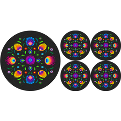 Bertoni Home Unisexs 1+4 Round Table Pads Set Oberek
