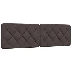 Vidaxl Blazina za vzglavje temno rjava 160 cm blago