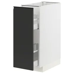 METOD / MAXIMERA Pod.element/izvl.umetak, bela/Upplöv boja antracita, mat, 30x60 cm