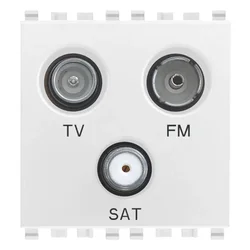 VIMAR EIKON TV-FM-SAT JEDNOS.3 IZLAZA 2M TV/SAT BIJELI VI20303.B