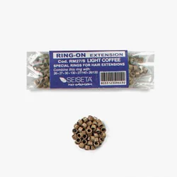 SEISETA Mikroring za nadogradnju kose, RM27/S, Light Coffee, 100 komada
