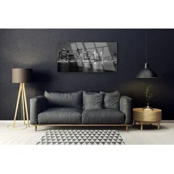 tulup.si Slika na steklu Mesto building 100x50 cm 4 obešalnika
