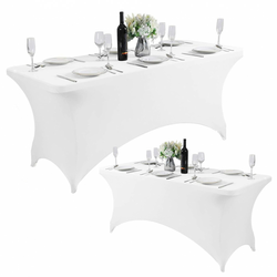 ModernHome Univerzalni pokrivač za sto 180cm bela