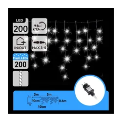 Aigostar - LED spoljni božićni niz 200xLED 8x0,6m IP44 hladna bela