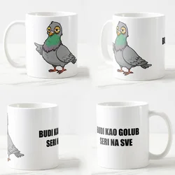 Keramička šolja Budi kao golub, 330ml, Višebojna