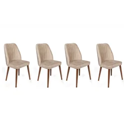 Hanah Home Alfa 464 Set stolica, 4 komada, Krem
