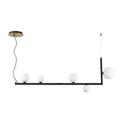 Ideal Lux - LED luster na sajli BIRDS 5xG9/3W/230V crna/zlatna