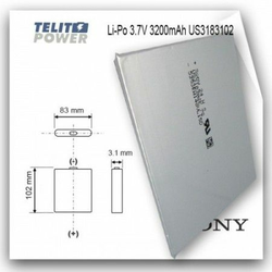 Li-Polimer 3.7V 3200mAh US3183102 SONY ( 359 )