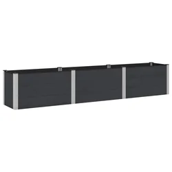 Povišena vrtna gredica Crna 300 x 50 x 54 cm
