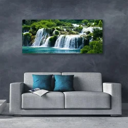 tulup.si Slika na platnu Slap narava 140x70 cm