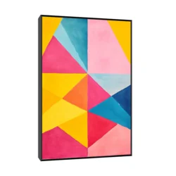 Canvas Slika na platnu Zapanjujući mozaik III, 50x75 cm, Sa ramom, Crna