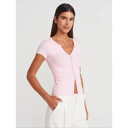 Dilvin Bluza Blusen rosé