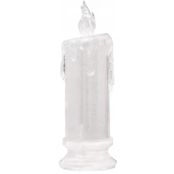 Koopman Dekorativna LED sveča 5x11cm, na baterije, prozorna