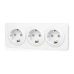 Aigostar - Kućna utičnica sa ramom 3Z SCHUKO 250V/16A bela