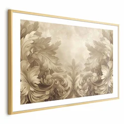 shumee Plakat - Rezbarjeni okraski v sepia tonih