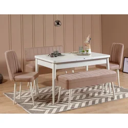 HANAH HOME Trpezarijski set Vina 0900 4 WhiteStone