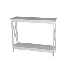 KONZOLNI STO 100/80/30 cm bela metal, pločasti materijal