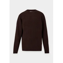Carhartt WIP Pulover Anglistic temno rjava