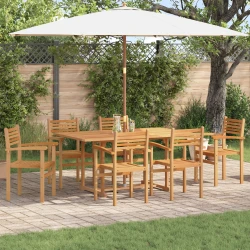 Stolica 6 pcs Smeđa 56 x 55 x 90.5 cm Čvrsto teak drvo