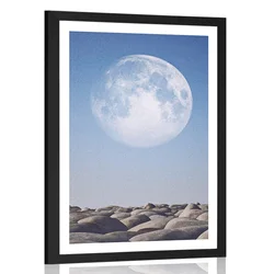 Plakat s paspartujem kamni v mesečini - 40x60 no frame