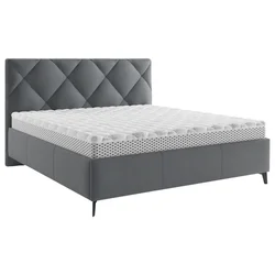 Boxxx OBLAZINJENA POSTELJA 140 cm x 200 cm , tekstil antracit