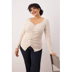 Trendyol Curve Ženska bluza Tbbaw26Af00029, Bež